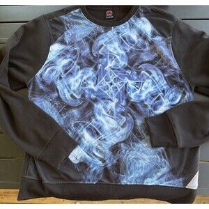 BIG & TALL ENCYE 3D Graphic Design Sweatshirt Black/Blue Size 3XL GUC